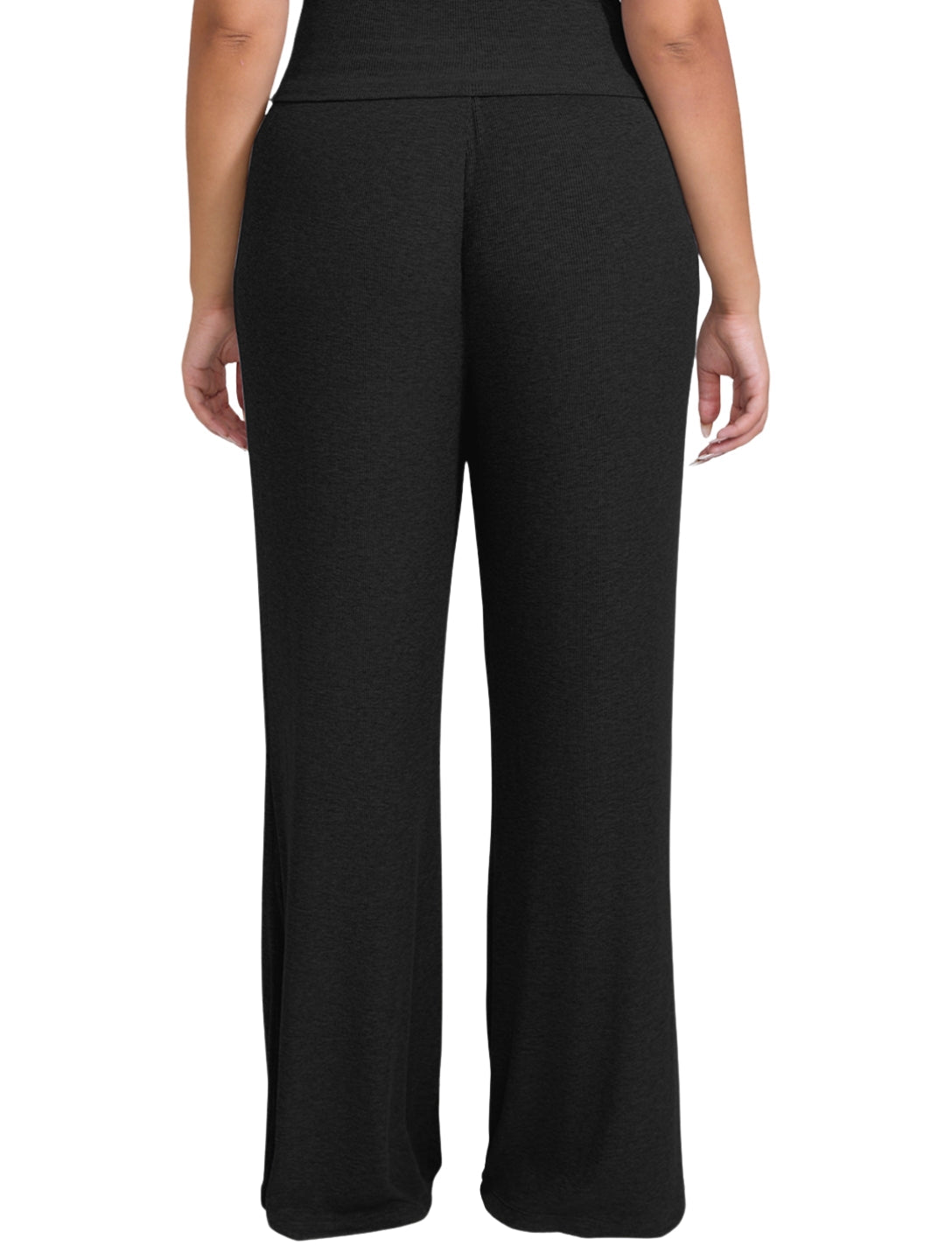 Wide Leg Ribbed Lounge Pants