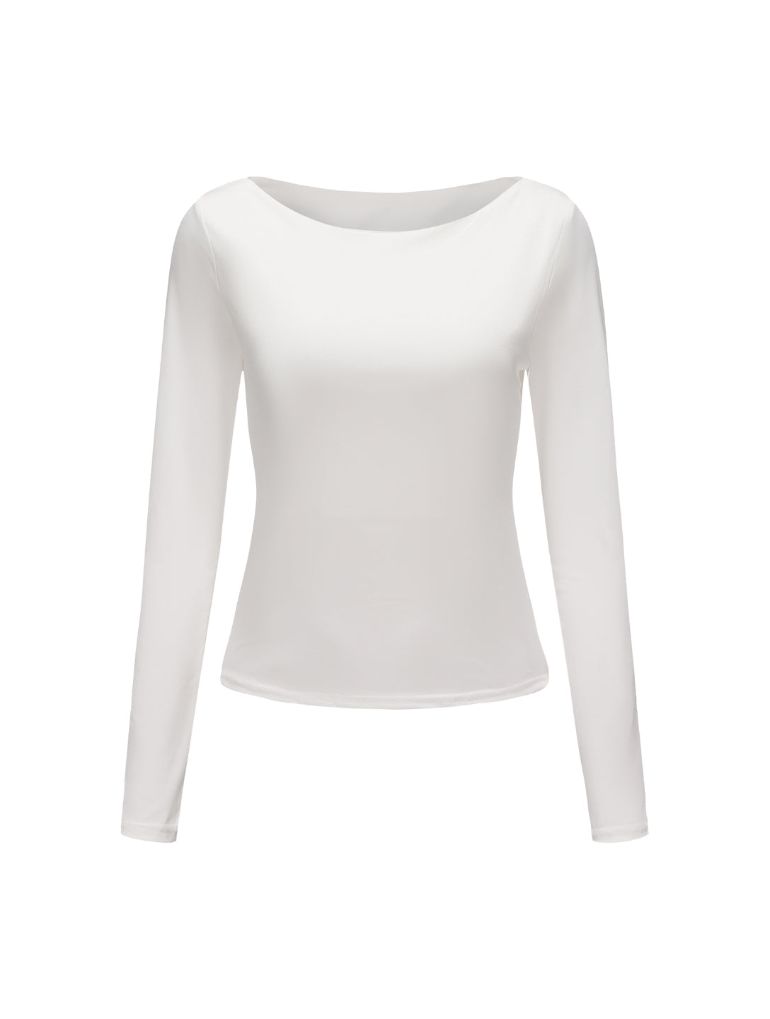 Boat Neck Long Sleeve Top