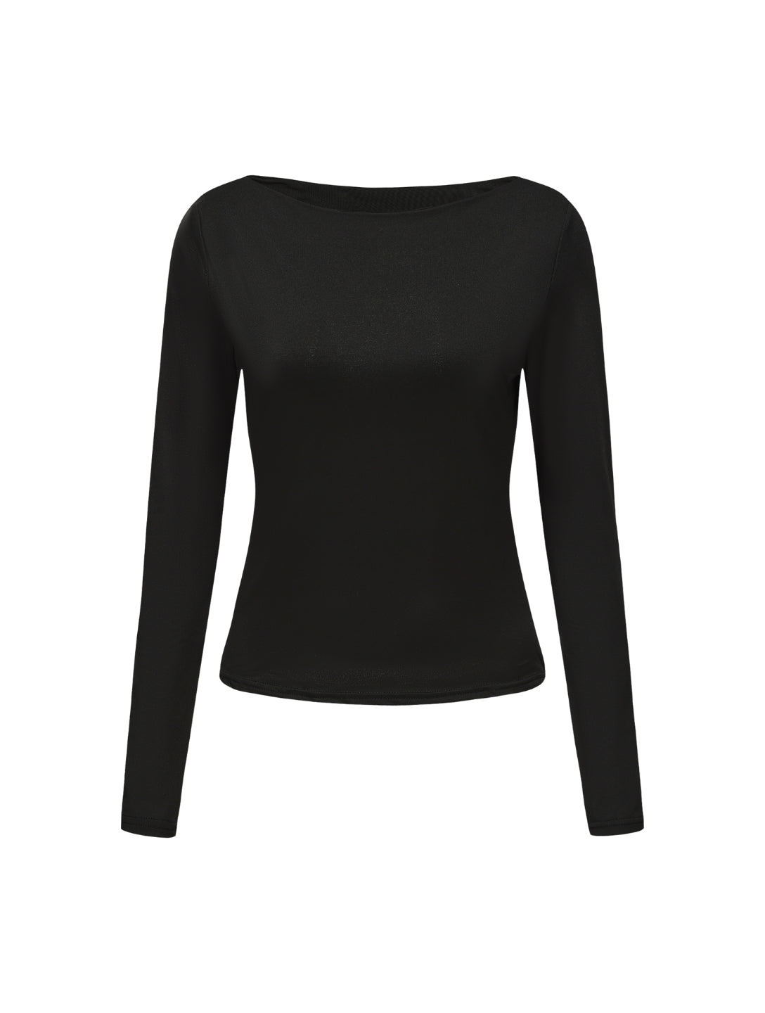 Boat Neck Long Sleeve Top